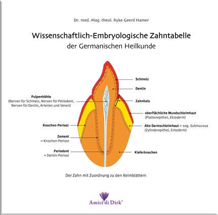 Dr. Ryke Geerd Hamer. Germanische Heilkunde. Das Buch: Wissenschaftliche Zahntabelle der Germanischen Heilkunde.